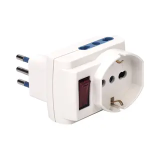 Poly Pool PP2386 netstekker adapter Type L (It) Type L (It) + Type F Wit