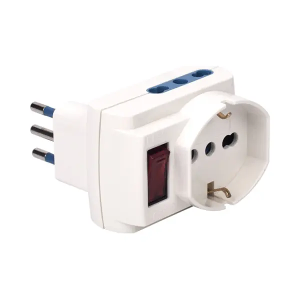 Poly Pool PP2386 netstekker adapter Type L (It) Type L (It) + Type F Wit thumbnail