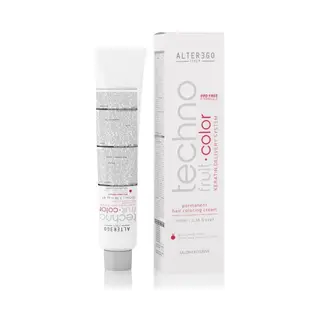 Alterego Techno Fruit Color Permanent Hair Coloring Cream 10/21 Deep Blonde Iris Ash 100ml