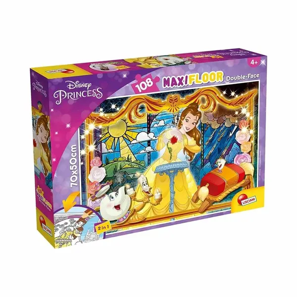 Lisciani - Puzzel - Disney Belle En Het Beest - Maxi Vloerpuzzel 108 Stuks thumbnail