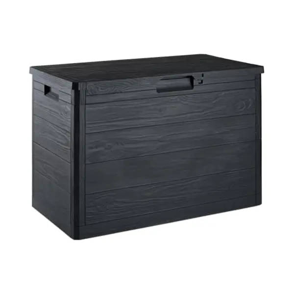 Toomax Woodys Multibox 160L Anthracite Garden Furniture Storage Deck Outdoor Cushion Weather Resistant Garden 160 Litre H 52.5 X W 77.7 X D 44.4cm thumbnail