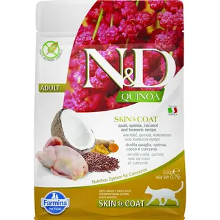 Farmina N&D Quinoa Adult Pellets Katzenfutter(Trockenfutter, Mit Hochwertigen Vitaminen Und Natürliche Antioxidantien, Ohne Mais, Zutaten, Wachtel