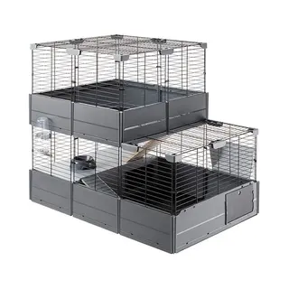 Ferplast Multipla Double Cavia, Rabit Grijs