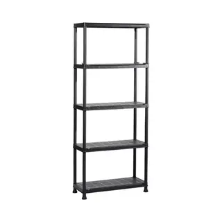 Keter Plus Shelf 75/5 - Kunststof Stellingkast - 5 Planken - 75x32x176 Cm - Zwart