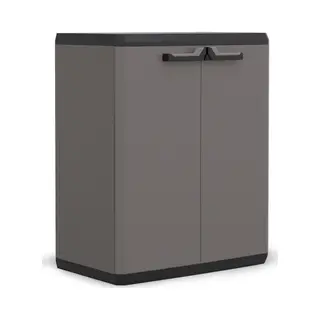 Keter Più Opbergkast - 1 Plank - 39x68x83cm - Donkergrijs/Zwart