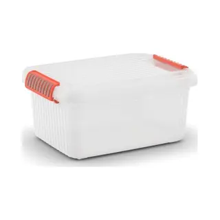 Kis K Latch Box Opbergdoos Rechthoekig Oranje, Transparant