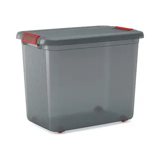Kis K Latch Box Xxl Opbergdoos Rechthoekig Kunststof Grijs, Oranje