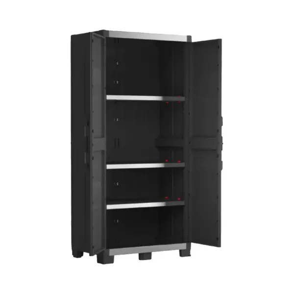 Keter Hochschrank Aus Kunststoff 4 Verstärkte Böden 88x45x181h Cm. Schwarze Garage Xl thumbnail