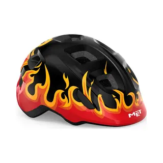 Met Hooray Kinderhelm – Fietshelm Kinderen - Maat Xs/S (46-52cm) – Black Flames Glossy