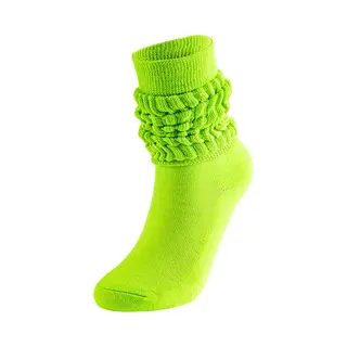 3 Paar Extra Lange Zachte Sokken Voor Dames Gebreide Hooggestapelde Sokken Voor Herfst En Winter Gebreide Buissokken, fluorescerend Groen