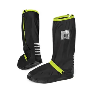 Perletti Shoe Covers Black Waterproof Durable Reusable Lightweight - Overshoes Boot Cover Resistant Strong - Mud Rain Protectors With Non Slip Sole