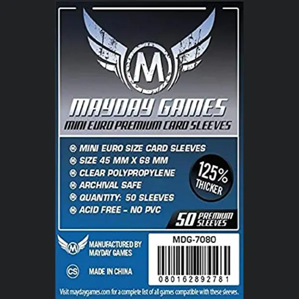 Mayday Dark Blue Label Premium Mini Euro Card Sleeve 50 Pack 45x68mm (MDG7080) thumbnail