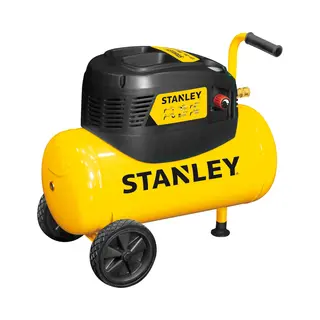 Stanley Kompressor, 24 Liter, 10 Bar, Ölfrei, Horizontales Modell, 1.5 Ps, 180 L/min Luftleistung, Tragbar, Leise, Gelb Schwarz, Geeignet Für