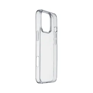 Cellularline Clear Strong - iPhone 16 Pro Starre Schutzhülle mit Gummirändern