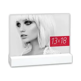 Zep - Acryl Fotolijst Dresda Voor Foto 15x20 Met Houten Standaard Wit - AQ668W