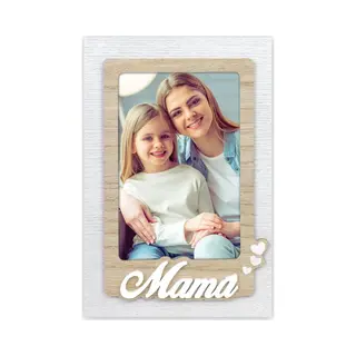 Zep - Houten Fotolijst Met Tekst Mama / Sandra Es Bruin Voor Foto 10x15 - FZ6246