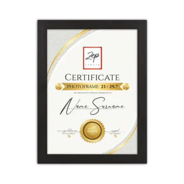 Zep - Houten Fotolijst Certificate A4 Bruin Voor Foto Formaat 21x29, 7 Cm - V4721N thumbnail