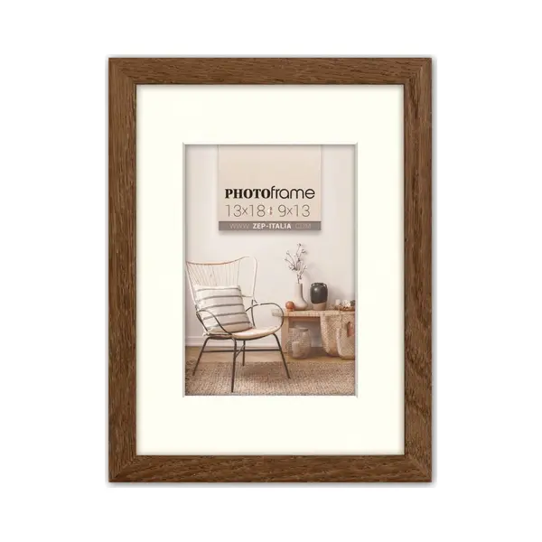 Zep - Houten Fotolijst Malmo Bruin Voor Foto Formaat 10x15 / 15x20 Cm - V4568D thumbnail