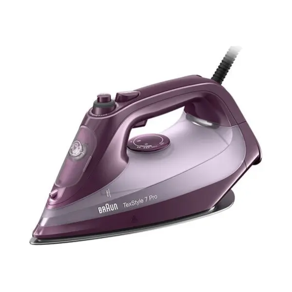 Braun TexStyle 7 Pro Si 7181 Vi Bügeleisen Trockens & Dampf Bügeleisen EloxalPlus Sohle 3100 W Violett thumbnail