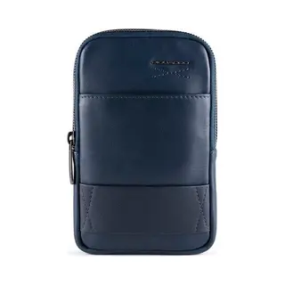 Piquadro, Damen, Handtasche, Phone Organizer, Leather Crossbody Bag, Blue, 18 X 12 X, Blau