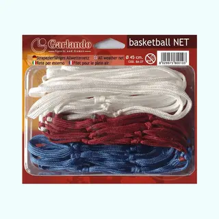 Garlando - Professioneel Basketbalnet - Basketbal - Training - Voor Diameter 45 Cm - Wit - Rood - Blauw - Universeel Te Gebruiken