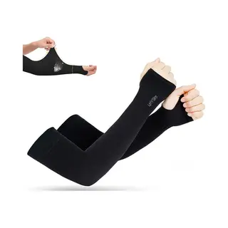 1-paar Zonwerende Mouwen Voor Heren En Dames Met Duimgaten - Buitensportmouwen - Koele En Uv-werende Armmouwen - Ademend En Comfortabel - Elastisch -
