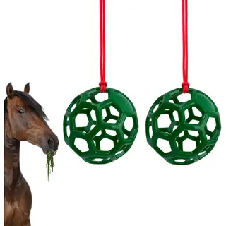 2-stuks Hangende Hooibal - Voederbal - Hangende Paardenvoerbak Voor In De Stal - Schudt En Schommelt - Stressverlagend Voor Paarden En Geiten - Met
