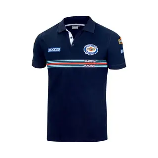 Sparco Unisex Martini Racing Poloshirt, Marineblau, L Eu