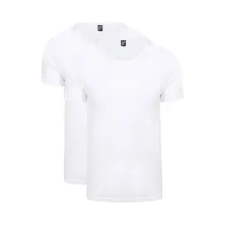 Alan Red T-shirt James 2Pack Ronde Hals Wit (6660)