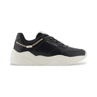 A|X Armani Exchange For Woman. XW001617AF17443MC005 Leather Sneakers Equip Black (40), Flat, Laces, Casual