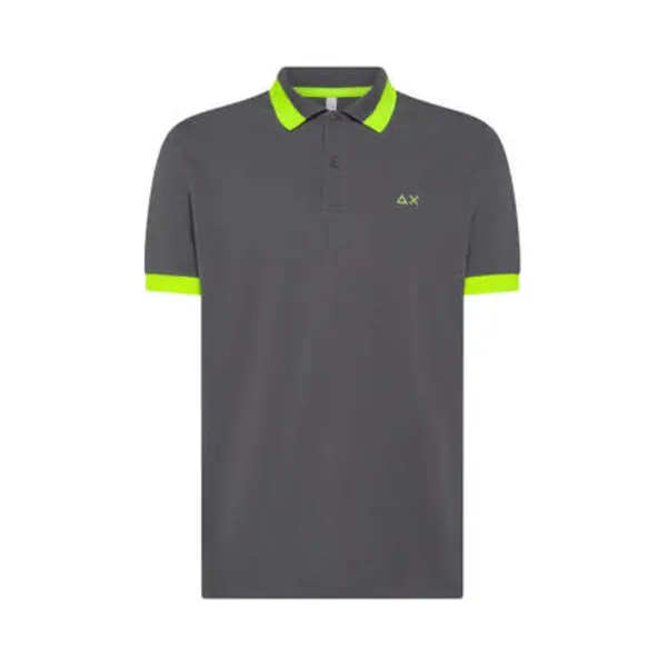Sun68 Poloshirt Big Stripe Fluo Anthrazit - Größe M thumbnail