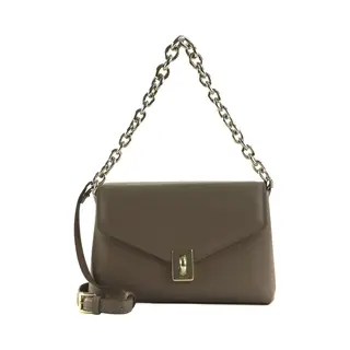 Furla Leren Schoudertas Meridiana Crossbody Bag With Double Strap Mauve