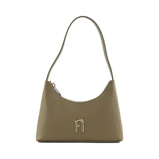 Furla Leren Schoudertas Avondtas Diamante Mini Shoulder Bag Greige Taupe