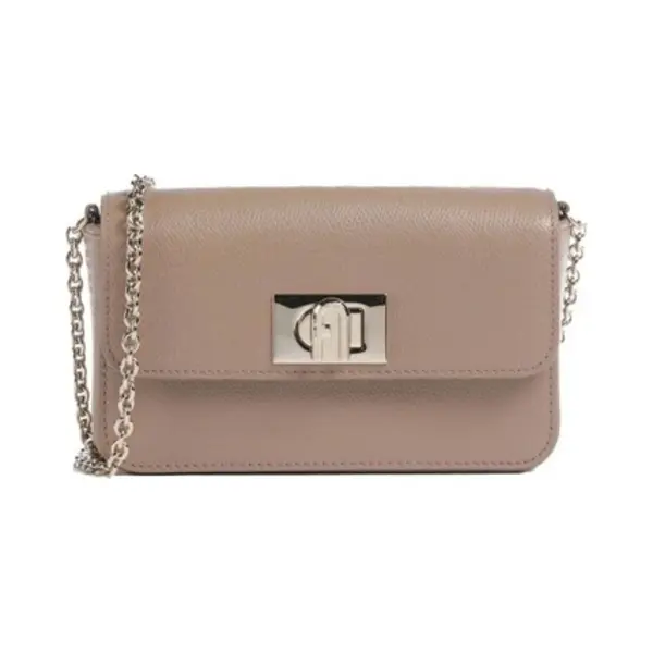 Furla Leren Schoudertas Avondtas 1927 Mini Crossbody Bag Greige Taupe thumbnail
