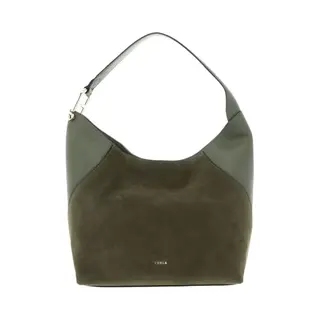 Furla Leren Schoudertas Lara Hobo Bag Toni Avocado Olijfgroen