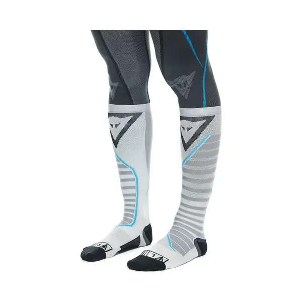 Dainese Dry Long Socks, Motorrad Socken Lang Sommer, Für Damen Und Herren, Schwarz/Blau, Eu 45-47 thumbnail