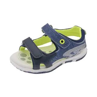 Chicco Open Schoenen 'Fennek' Marine / Blauw Gemêleerd / Grijs / Neongroen
