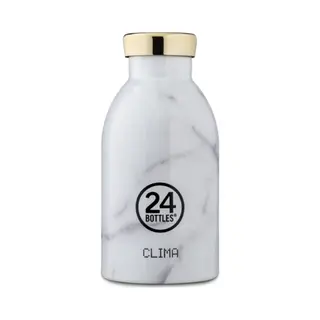 24Bottles Carrara Dagelijks gebruik, Fitness 330 ml Roestvrijstaal Grijs, Wit