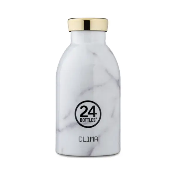 24Bottles Carrara Dagelijks gebruik, Fitness 330 ml Roestvrijstaal Grijs, Wit thumbnail