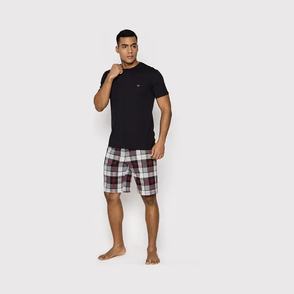 Emporio Armani Pattern Mix - Mannen Shortama - Lange Mouwen - Black (Xl) thumbnail