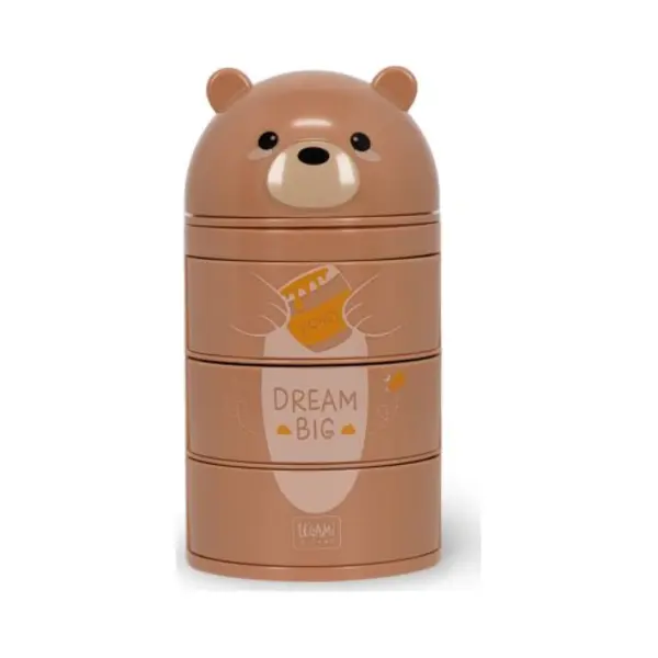 Legami - Desk Organiser, Desk Organiser With 3 Side Opening Drawers, Top Compartment With Sliding Closure, Teddy Bear Theme thumbnail
