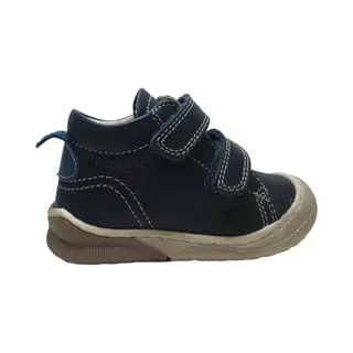 Naturino Mt 20 Velcro Bumper Lederen Sneakers Punky Navy Blauw