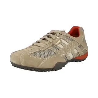 Geox Sneakers Laag 'Uomo Snake' Camel / Taupe / Wit