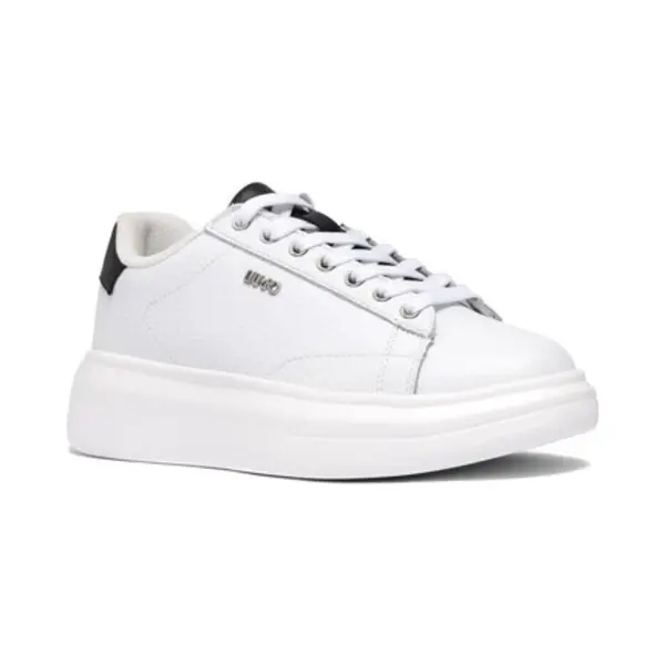 Liu Jo Für Damen. BF5059PX748S1005 Weiße Plateau-Turnschuhe (37), Leder, 3 Bis 5 Cm, Schnürsenkel, Lässig thumbnail