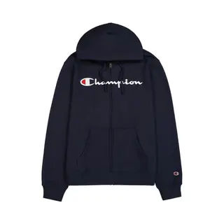 Champion, Herren, Pullover, Bluza Męska Full Zip Hoodie Granatowa 220255 BS501 L, Blau, (L)