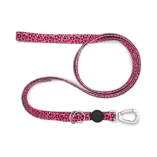 Morso - Hondenriem Verstelbaar - Gerecycled - Bubble Leo - Roze - 65-200X2.5 Cm