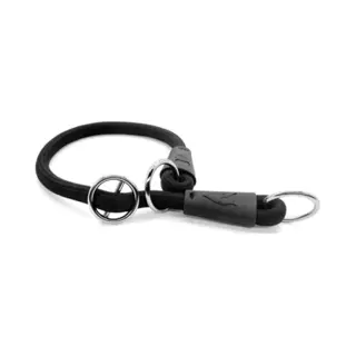 Morso - Half Slip Halsband Hond Soft Rope Gerecycled Black Zwart