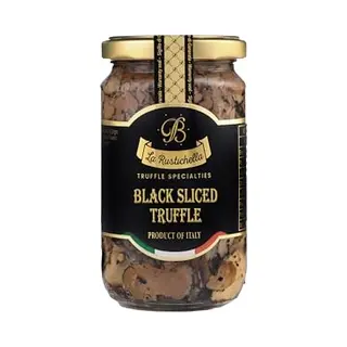La Rustichella - Black Sliced Truffle 180gr - 100% Made In Italy | Vegan, Gluten-Free, Cholesterol-Free