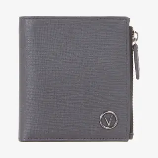 Valentino Leren Portemonnee Plama Wallet Nero Zwart