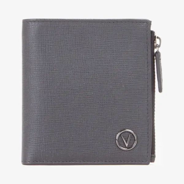 Valentino Leren Portemonnee Plama Wallet Nero Zwart thumbnail